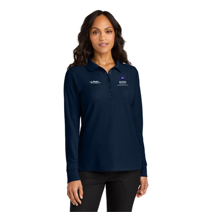 Port Authority Women's Wearever Signature Pique Long Sleeve Polo